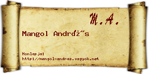 Mangol András névjegykártya